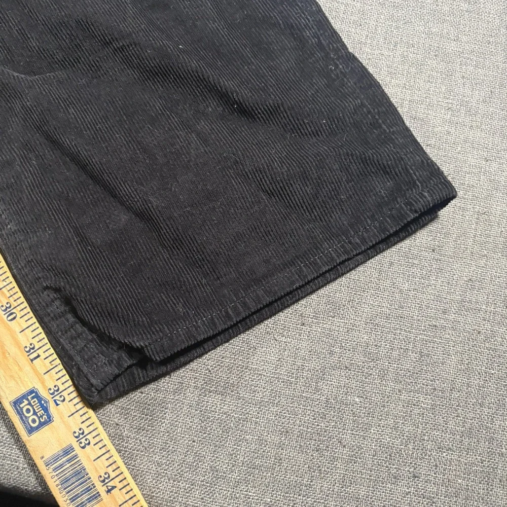 Banana Republic Corduroy Pants Mens 34/32 Black Straight Fit Cotton 5-Pocket